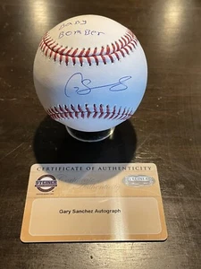 Gary Sanchez Yankees Autographed signed #24 OML Baseball Rookie Steiner COA - Picture 1 of 5