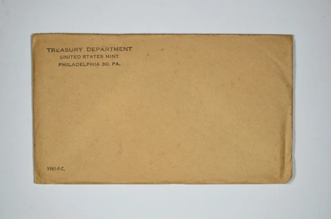 1961 Philadelphia US Mint Proof Set Envelope Only - No Coins Cover