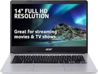 Acer Chromebook 314 CB314-1H - Pentium silver N5030, 4GB RAM, 64GB eMMC Silver - Image 1 of 4
