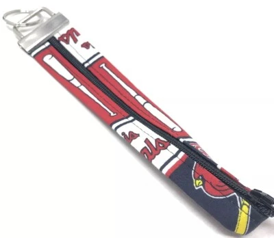 St. Louis Cardinals Red, Navy & White "Cardinal Logo" Handmade Keychain Lanyard - Image 1 of 4