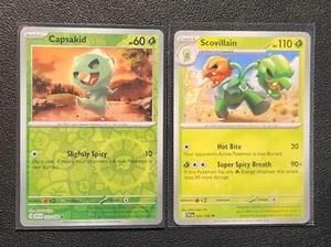 Capsakid 027/198 reverse holo & Scovillain 029/198 Pokemon Scarlet & Violet NM - Picture 1 of 1