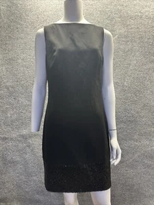 Vestido Chaps Mujer Talla 8 Negro Lentejuelas Minimalista Clásico Elegante Elegante Atemporal - Imagen 1 de 11
