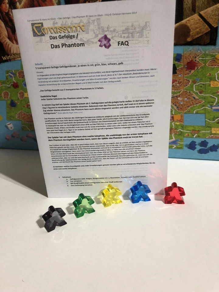 Carcassonne Erweiterung Das Gefolge | Das Phantom - 5 Spieler - Bild 1 von 1