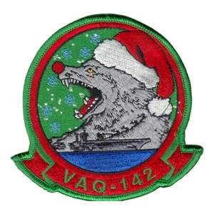 VAQ-142 GRAY WOLVES COMMAND CHRISTMAS CHEST PATCH - Picture 1 of 1