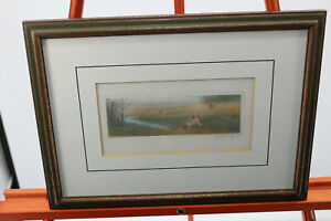 Pair of Signed Madsen Etchings from Paris of Hunting Scenes- 11.5 x 15 inches