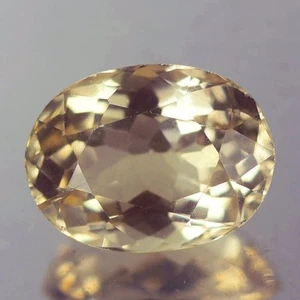 IMPRESIONANTE AA OVALADO SIN CALEFACCIÓN AMARILLO BERILO NATURAL de 1,40 quilates - Imagen 1 de 3