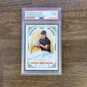 2022 Onyx Jackson Holliday Vintage Ext Autog GREEN *Top Prospect* PSA 9 - Picture 1 of 2
