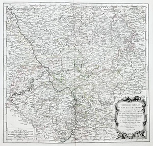 Rheinland-Pfalz Rhein Zweibrücken Speyer Worms Hanau Nassau Karte map Santini - Bild 1 von 1