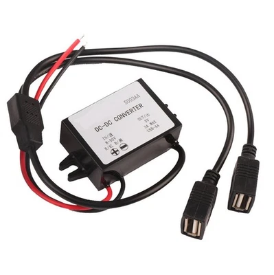 DROK Waterproof DC DC 12V/24V/36V to 5V 3A Voltage Stepdown Converter Dual USB-A - Image 1 of 3
