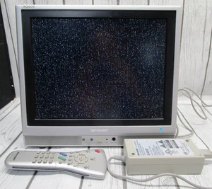 Sharp Silver Aquos Liquid Crystal TV LC-13S1U-S LCD Color TV w/ Remote WORKS - Picture 1 of 13
