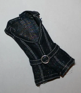 Mattel Barbie Doll Shimmery Blue Jean Denim Jumpsuit Short Outfit - Picture 1 of 4