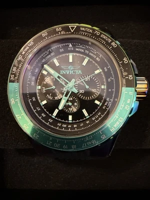 Reloj Invicta Aviator Hombre 50mm Arco Iris Iridiscente Multifunción Fecha 37033 Foto 1 de 4