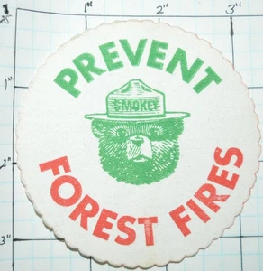 SMOKEY THE BEAR PREVENT FOREST FIRES VINTAGE 1960'S LOT OF 24 PAPER COASTERS - Picture 1 of 2