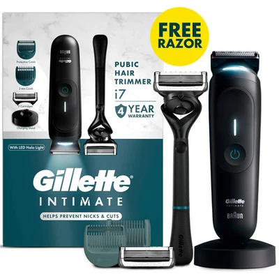 Gillette Intimate i7 аккумуляторный триммер для лобковых волос черный - Изображение 1 из 4