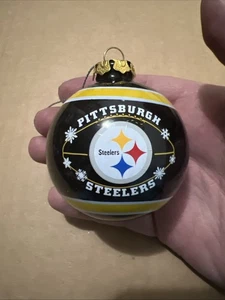 Pittsburgh Steelers Árbol de Navidad Adorno de Vacaciones Nuevo - Logotipo del Equipo Bola de Vidrio - Imagen 1 de 2
