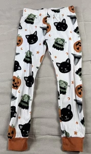 Carter’s Girls Halloween Pull On Pajama Pants Cat Ghost Pumpkin White Size 6 6A - Picture 1 of 9