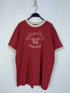 Maglietta Y2K Vintage Marlboro Classics Rossa - Foto 1 di 9