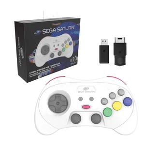 Retro-Bit SEGA Saturn® 2.4GHz Wireless Pro Controller for Sega Saturn, Sega Mega - Picture 1 of 9