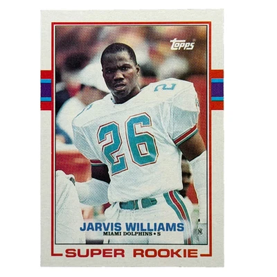 1989 TOPPS JARVIS WILLIAMS SUPER ROOKIE #291 MIAMI DOLPHINS - Image 1 of 2