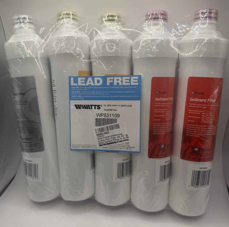 Watts Premier 531109  Pure Plus 5 Pack Filter Kit 105311, 105351, 105381 New - Image 1 of 4