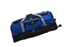 Drop Bottom Rolling Duffel Bag, Navy, 40-Inch - Picture 1 of 2
