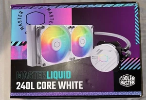 Cooler Master MasterLiquid 240L Core White 240mm Close-Loop AIO Liquid Cooler, - Afbeelding 1 van 7