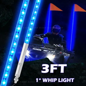 Luz látigo LED azul de 3 pies para accesorios UTV ATV antena RZR Can-Am Polaris - Imagen 1 de 9