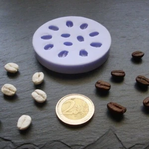 Silikonform Kaffeebohnen 12tlg / Fondant Schokolade Streusel Dekoration Fimo DIY - Bild 1 von 6