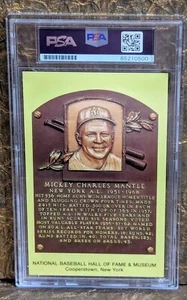 Targa Hall of Fame Autografo PSA Firmata Topolino Mantle Hall of Fame molto bella! - Foto 1 di 4