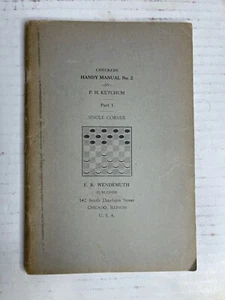 1926 Checkers Handy Manual No. 2 P.H. Ketchum Part 1 F.R. Wendemuth - Picture 1 of 8