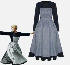 The Sound of Music Maria Dresses Costumes Halloween Fancy Dress Suits Cosplay!! - Picture 1 of 8
