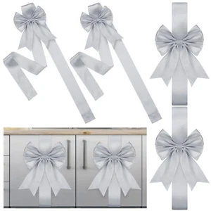 Christmas Cabinet Big Bows Door Decorative Ribbon Bow Festive Large Bow Ribbo... - Picture 1 of 7