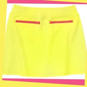 NWT 7 Gymboree “BRIGHT IDEAS” Yellow Knit SKIRT elastic Band Waist Pink Zippers - Picture 1 of 3