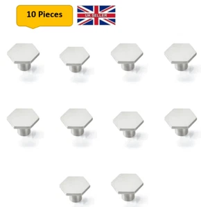 10x Türgriffe gebürstet Schrankgriff für Schublade Tür Kleiderschrank silber, - Bild 1 von 3