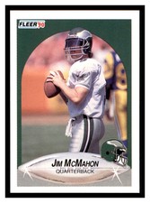 1990 Fleer Update #U-16 JIM MCMAHON Philadelphia Eagles