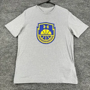 Golden State Warriors Shirt Mens Medium Under Armour Gray Heat Gear Loose Fit - Picture 1 of 10