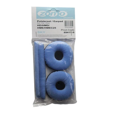 Ear Pads Sennheiser HD-25 Headphones Velour Sky Blue pair Zomo HD-25SP