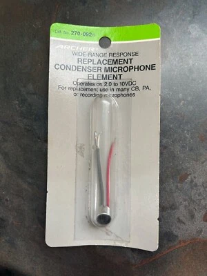 B90 Archer Radio Shack 270-092 Repuesto Micrófono Condensador Elemento Nuevo de Lote Antiguo Foto 1 de 2