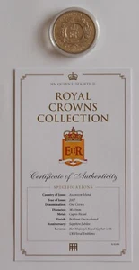 ASCENSION ISLANDS one 1 crown coin with certificate 2017 - Picture 1 of 3