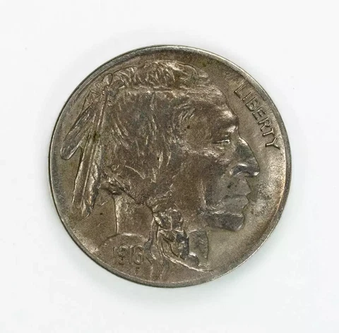 1916 D BUFFALO NICKEL 5C AU ABOUT UNCIRCULATED - CLEANED (6765) Cover