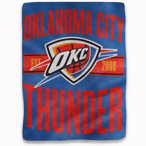 Oklahoma City Thunder 46x60 Micro Blanket - Clear Out Design [NEW] NBA Throw Cover