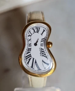 Salvador Dali gold plated melting exaequo rare collectors 1990 watch N.O.S - Picture 1 of 18