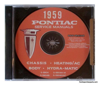 1959 Pontiac Shop Manual de Serviço CD Catalina Star Chief Bonneville - Imagem 1 de 2