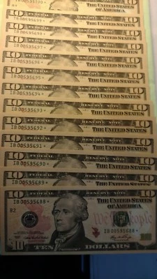 NEW CRISP $10.00 FRN *STAR* SERIES 2006. THERE IS Thirteen UNC+++*************** - Image 1 of 4