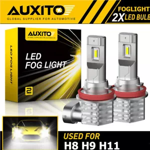 AUXITO H11 LED Foglight Kit 40W Bulb Super Bright 6500K CSP White 34000LM M4 - Foto 1 di 12
