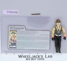 Sgt. Slaughter V1 RED CARDBACK 100% Complete G.I. Joe 1986 Hasbro Vintage Figure