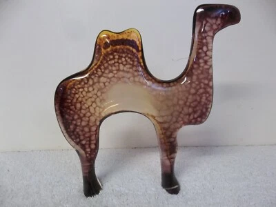 RARE Vintage Palatnik Pal Crackle Lucite Camel Figurine Sculpture Brazil 2811 - Image 1 of 4