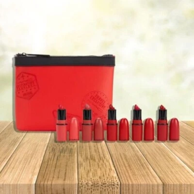 MAC Travel Exclusive Mini Lipsticks x 5 Bright 0.05 oz W/ Bag Sealed Box Set Kit - Image 1 of 4