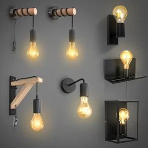 Retro Lampe Vintage Deckenleuchte Wandspot matt Industrie Wohnzimmer Flur E27 - Bild 1 von 12