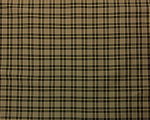 DESIGNER 100% SILK PLAID CHECK BLACK BEIGE DRAPERY APPAREL CRAFT FABRIC BTY 54"W - Picture 1 of 5